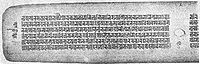 रंजना लिपि में एक ताड़पत्र-हस्तलिपि, नेपाल (1165 ई.)