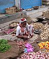 सब्ज़ी मण्डी का एक दृश्य, वाराणसी